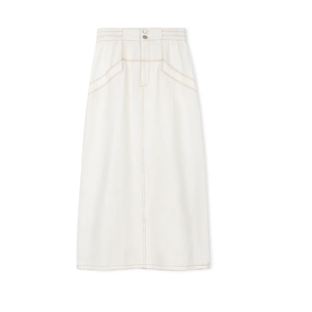 Small white denim jean skirt